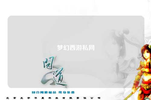梦幻西游私网