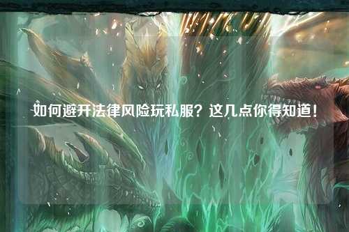 如何避开法律风险玩私服？这几点你得知道！