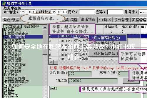 如何安全地在私服发布网上架游戏？小红书攻略篇
